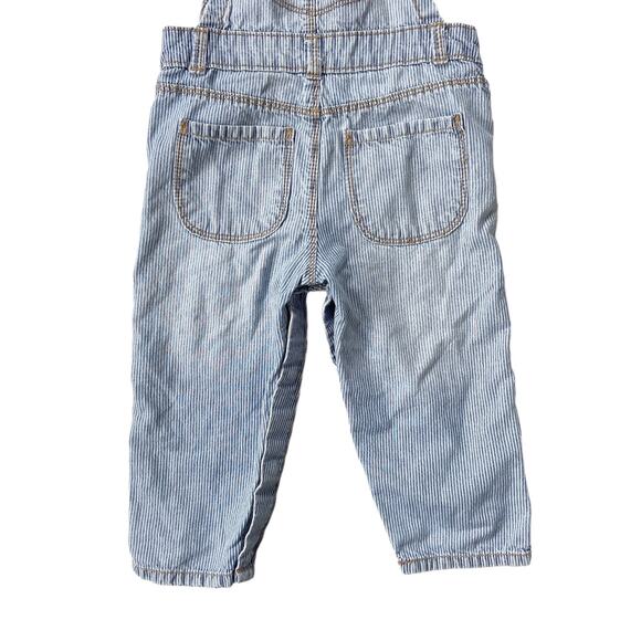 OshKosh Overalls‎ 18M Kid Boy Girl Engineer Stripe Blue - Picture 6 of 8
